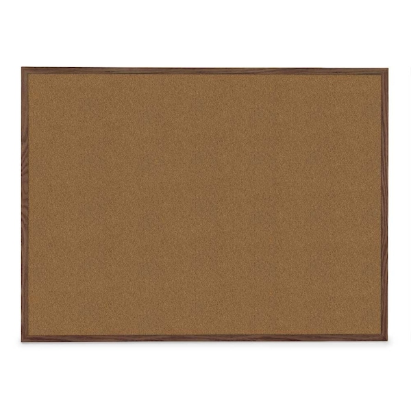 Combo Board, 18"x24", Black Frame/White Porcelain & Cork